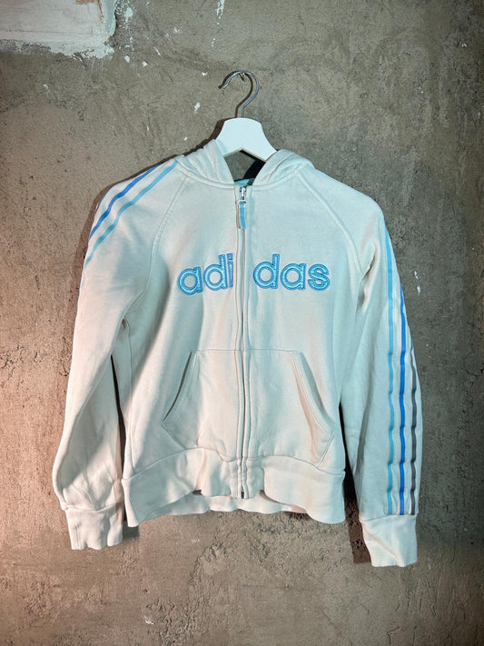 ADIDAS jacket white/blue (XS)