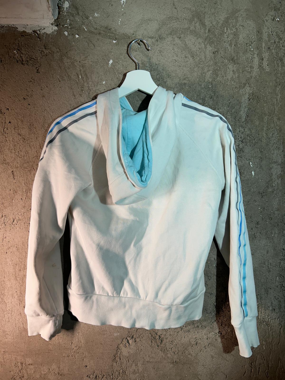 ADIDAS jacket white/blue (XS)